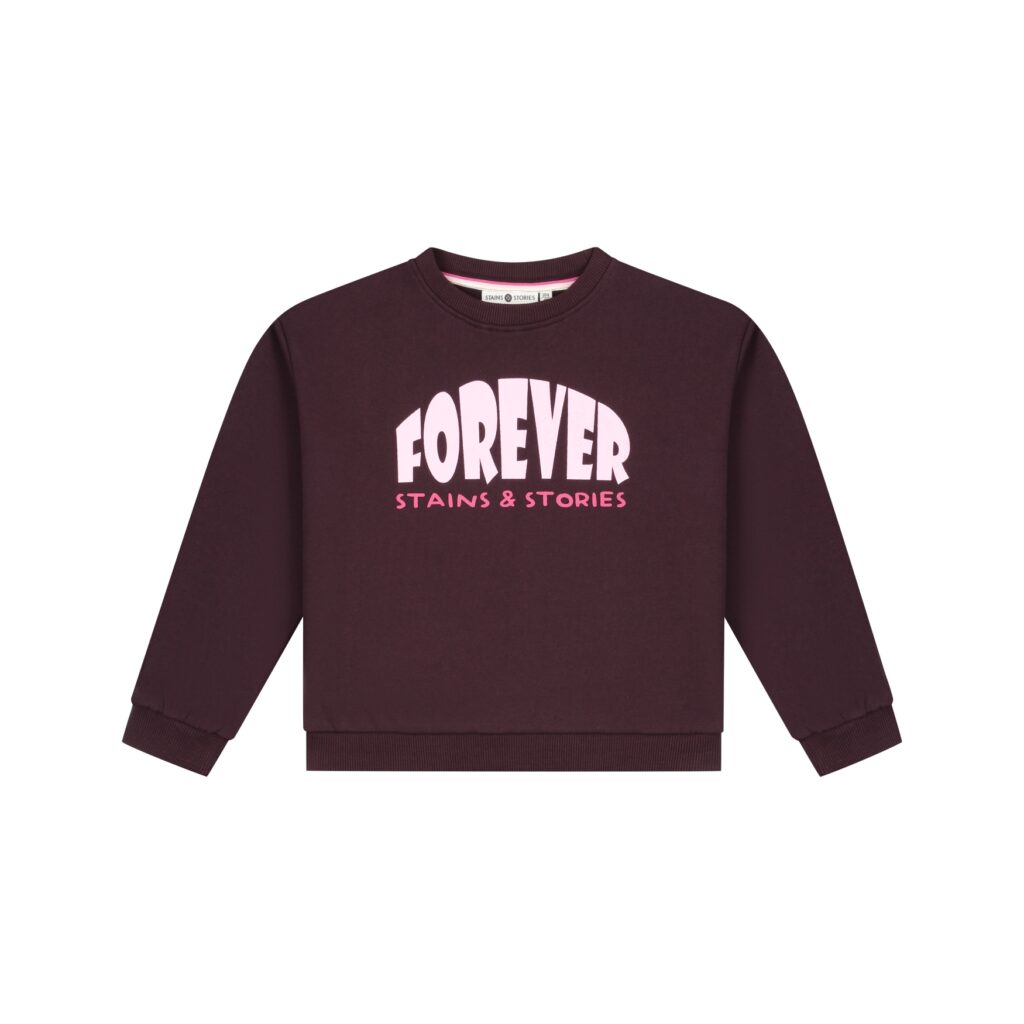 sweat fille bordeaux