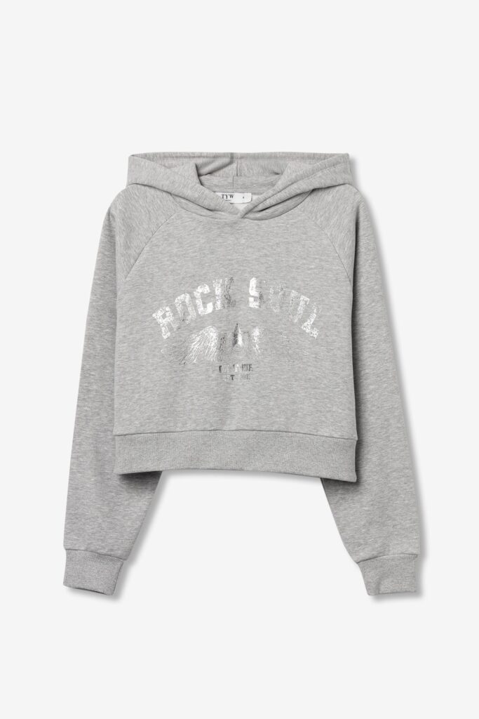 sweat à capuche rory gris