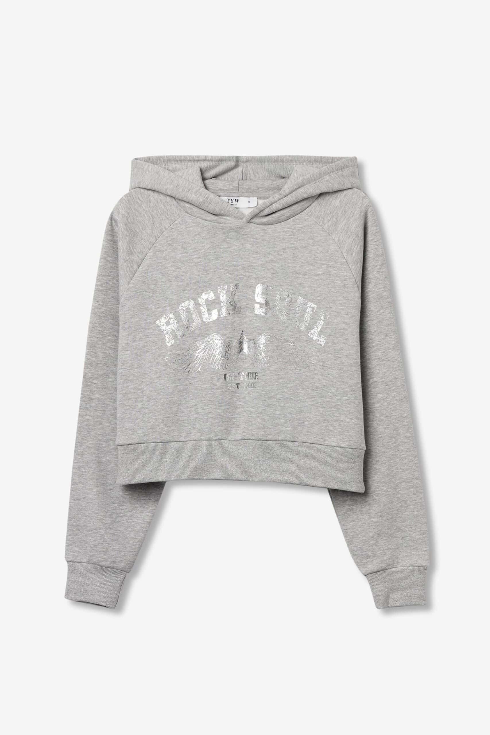 sweat à capuche rory gris