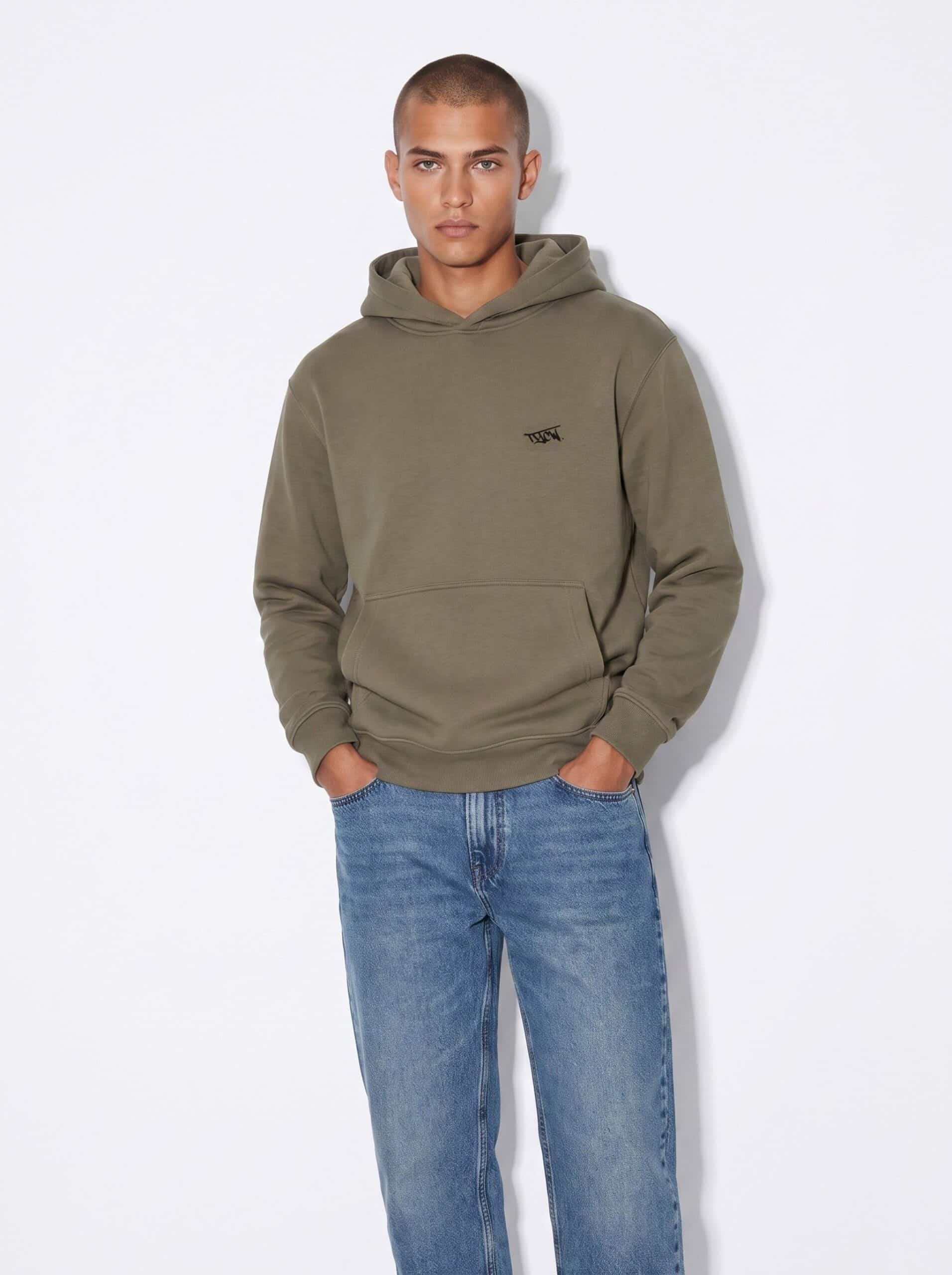 sweat à capuche julian vert lumineux