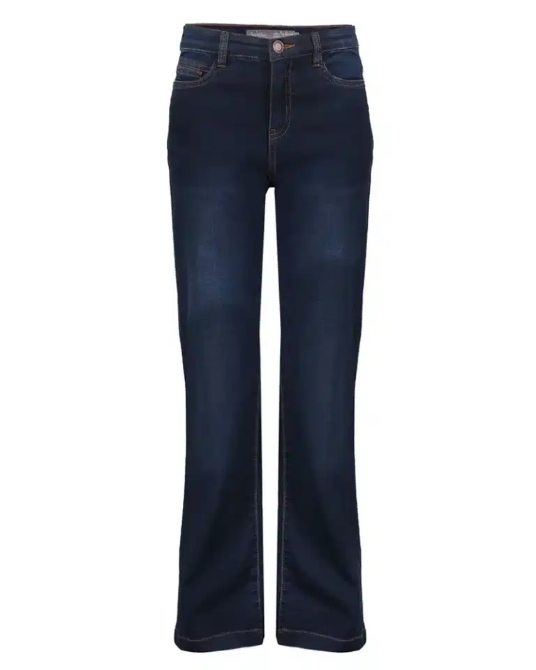 jean jogger fille denim bleu/noir