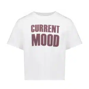t shirt imprimé current mood fille Écru/marron