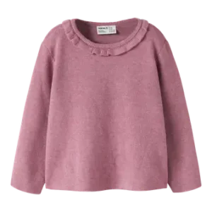 pull brun col volants (copie)