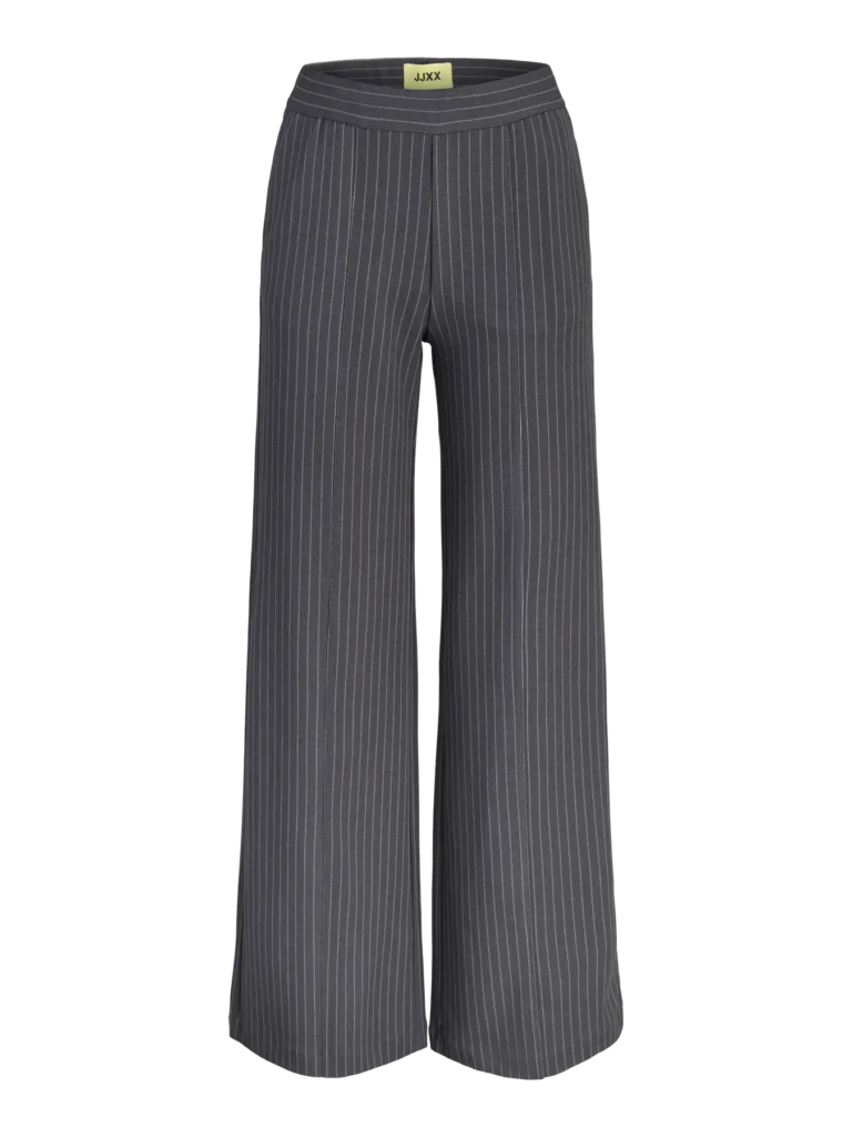 pantalon gris ligné wide