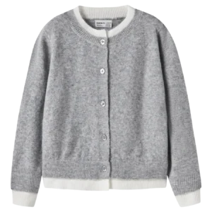 gilet gris col blanc