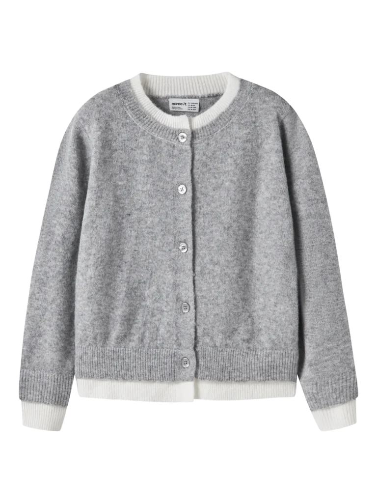 gilet gris col blanc