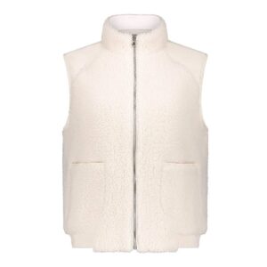 gilet teddy fille Écru