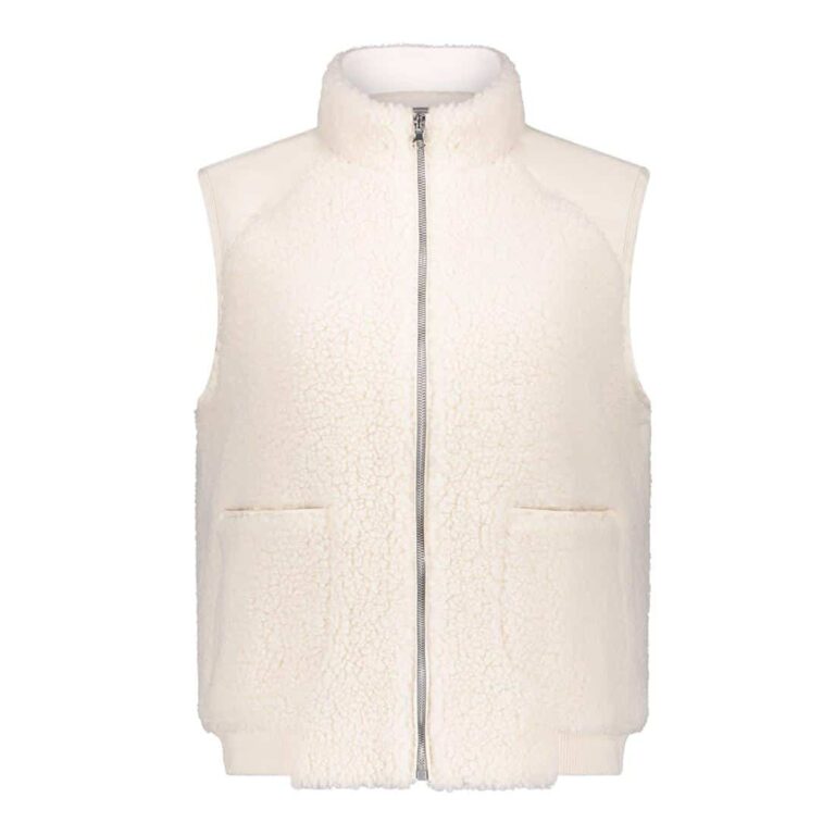 gilet teddy fille Écru
