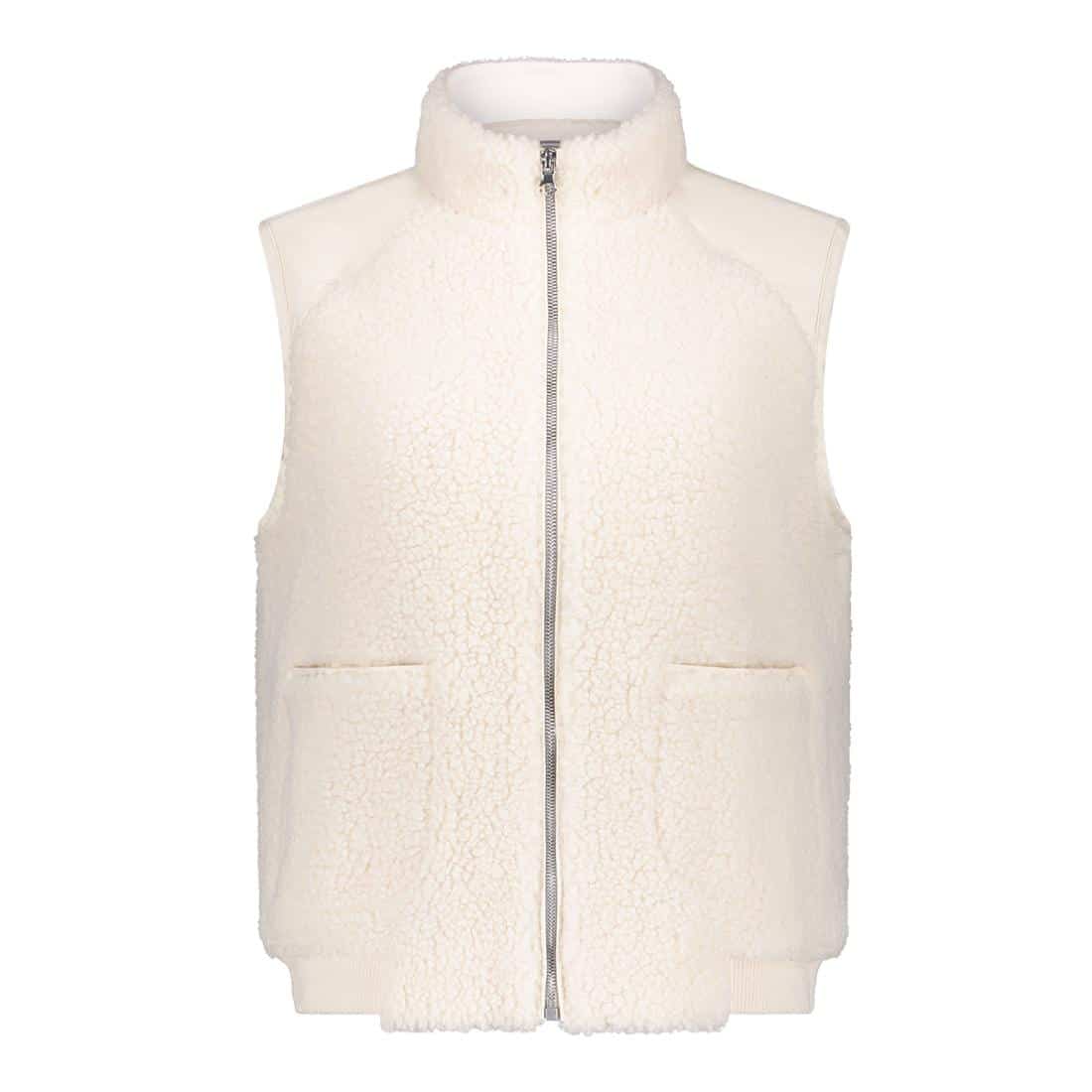 gilet teddy fille Écru