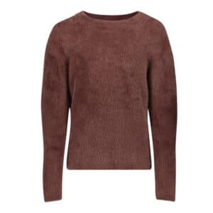 pull duveteux fille marron