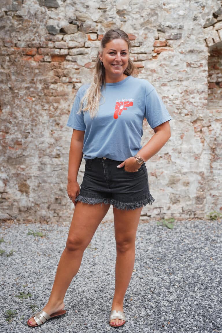 t shirt blanc crabe
