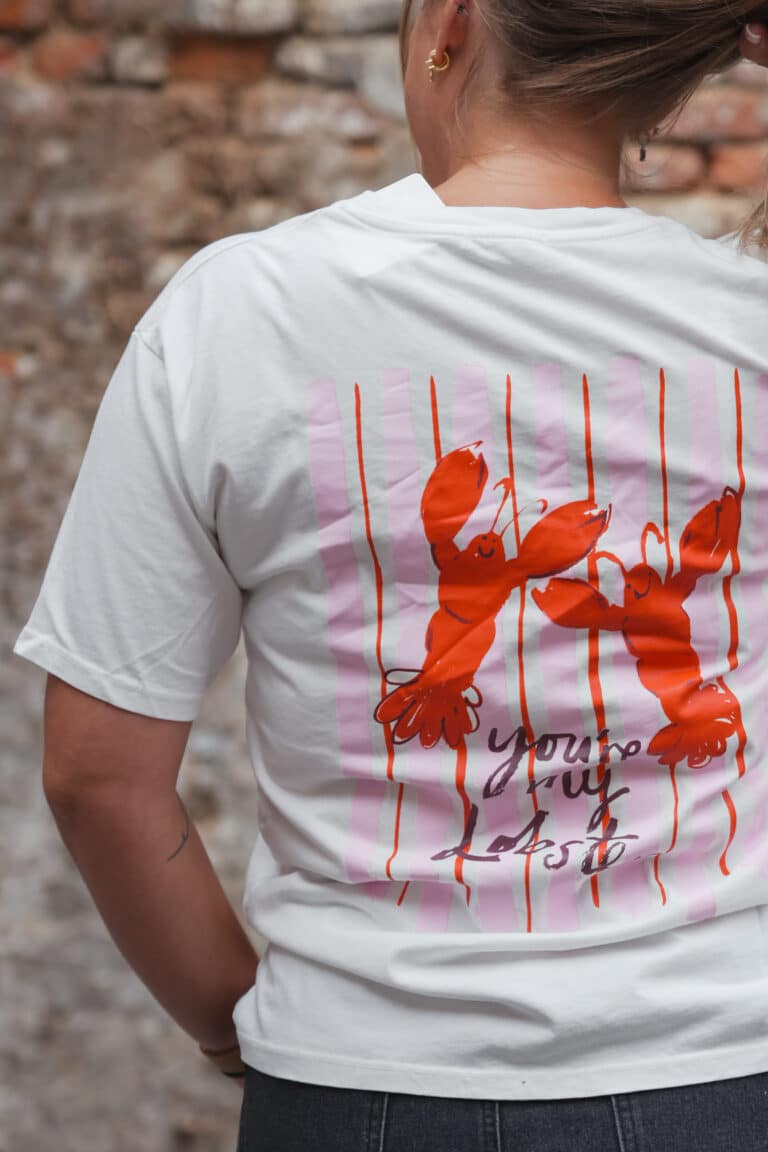 t shirt blanc crabe