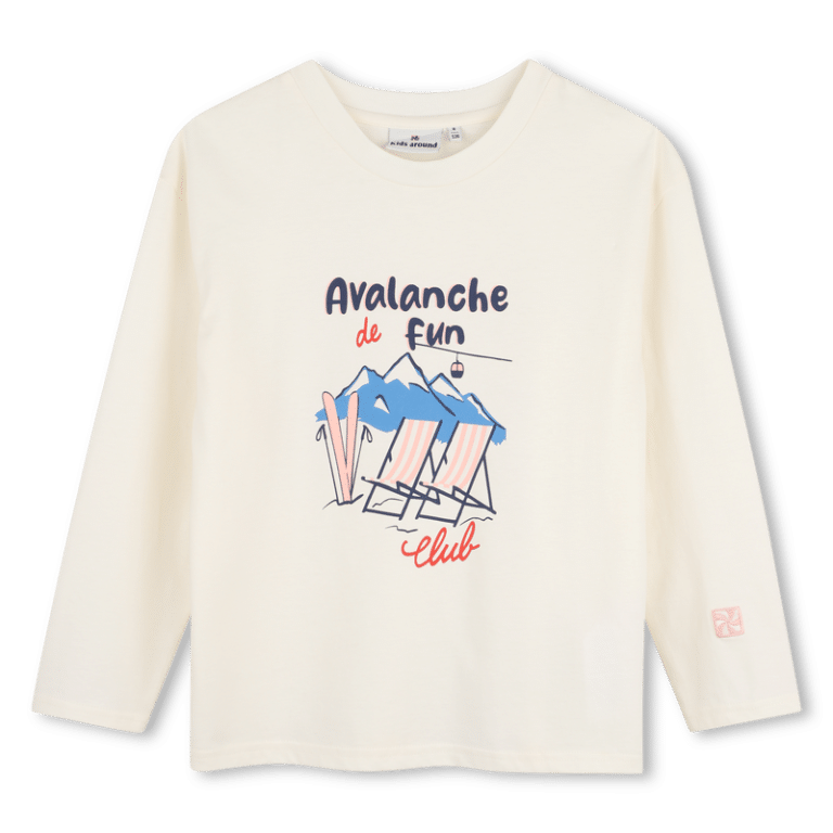 t shirt manches longues ivoire pastel