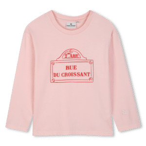 t shirt manches longues rose pastel
