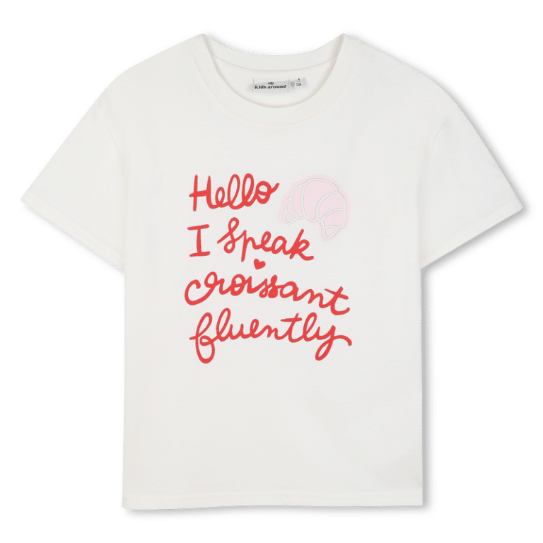 t shirt manches courtes ivoire pastel