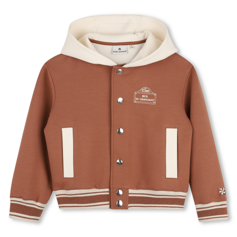 gilet à capuche camel