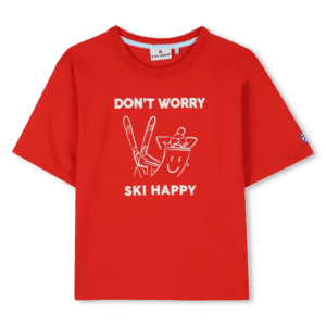 t shirt manches courtes rouge vif