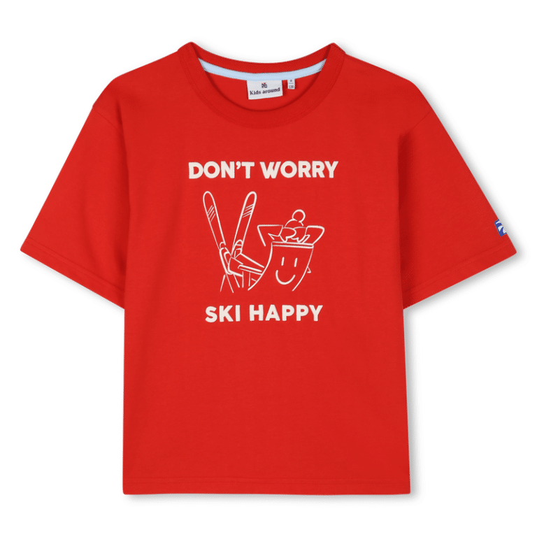 t shirt manches courtes rouge vif