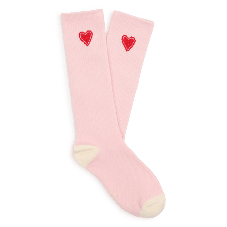 chaussettes rose pastel