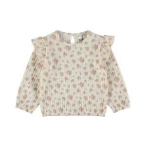 t shirt manches longues bébé blanc cassé