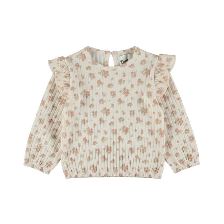 t shirt manches longues bébé blanc cassé