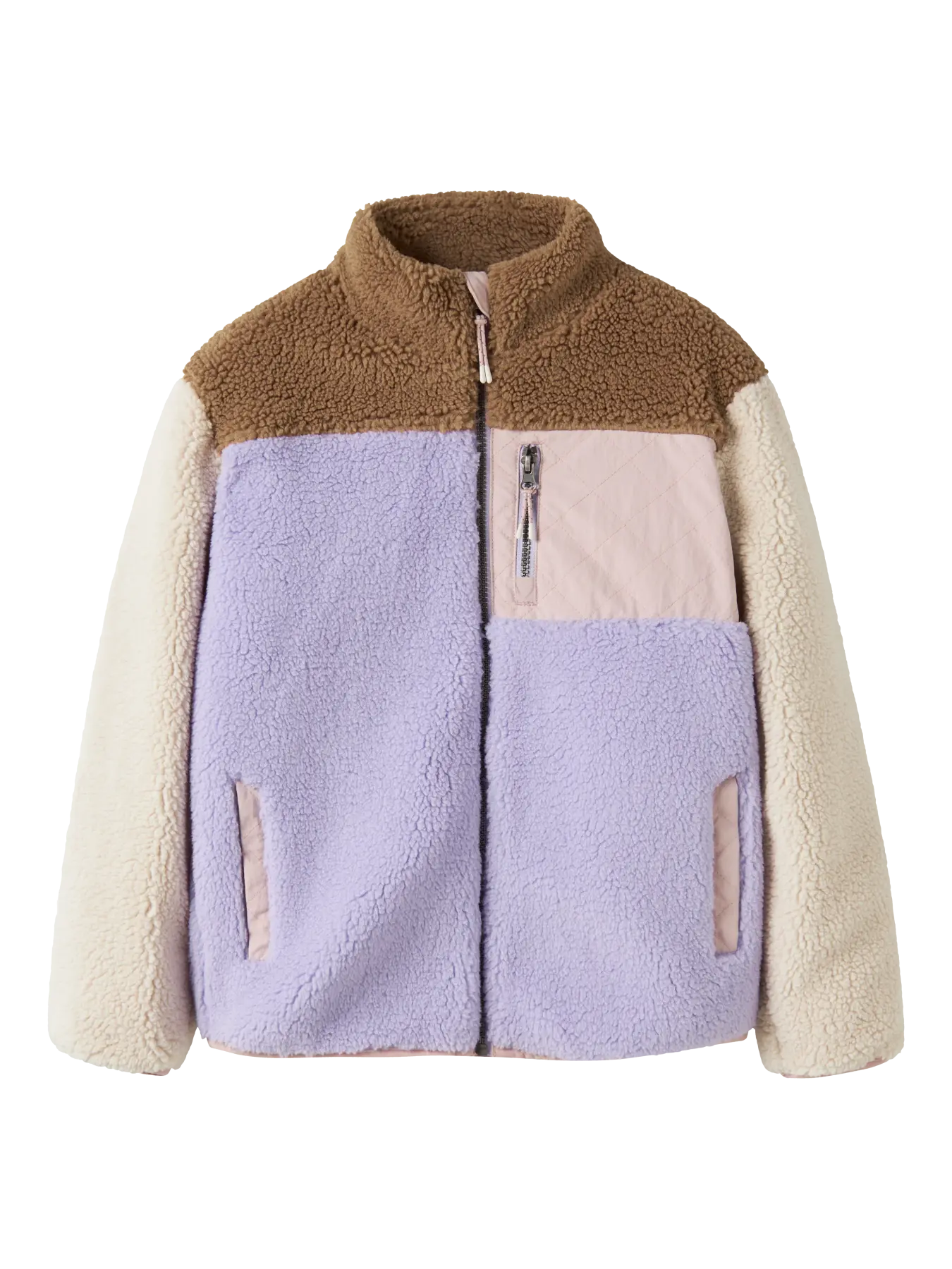 veste teddy ecru brun & bleu (copie)