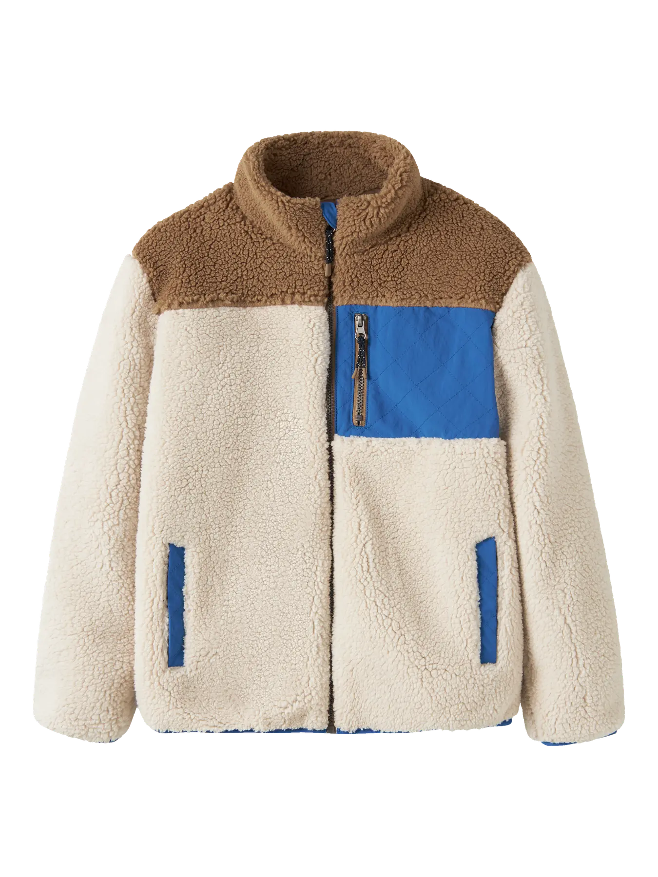 veste sans manches teddy ecru & bleu (copie)