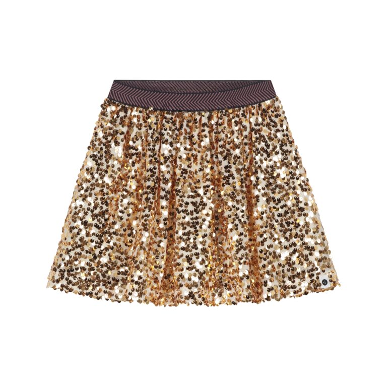 jupe à sequins fille doré