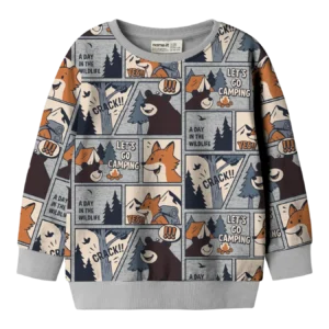 sweat beige imprimé camping (copie)