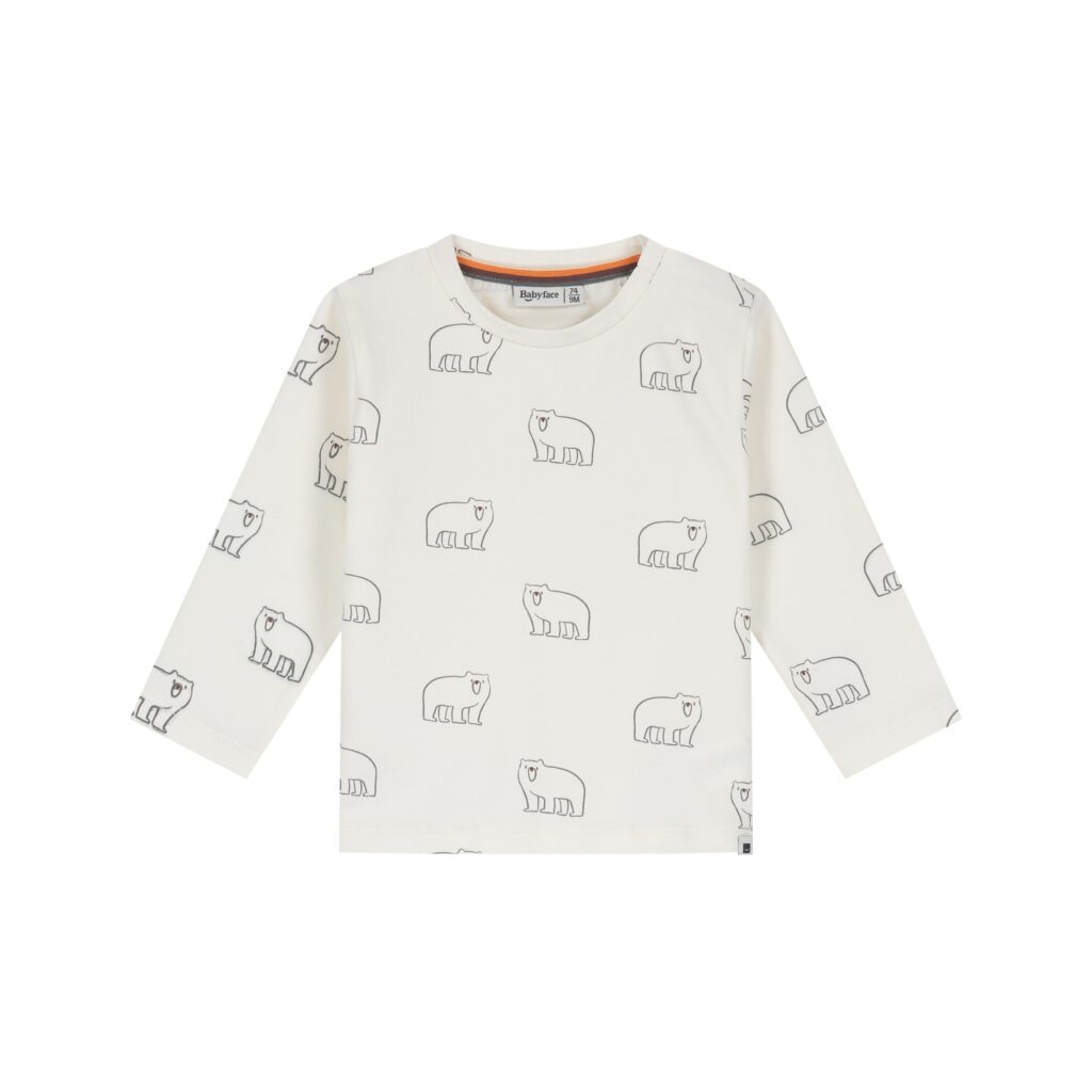 T-shirt manches longues bébé garçon Ivoire — vue principale