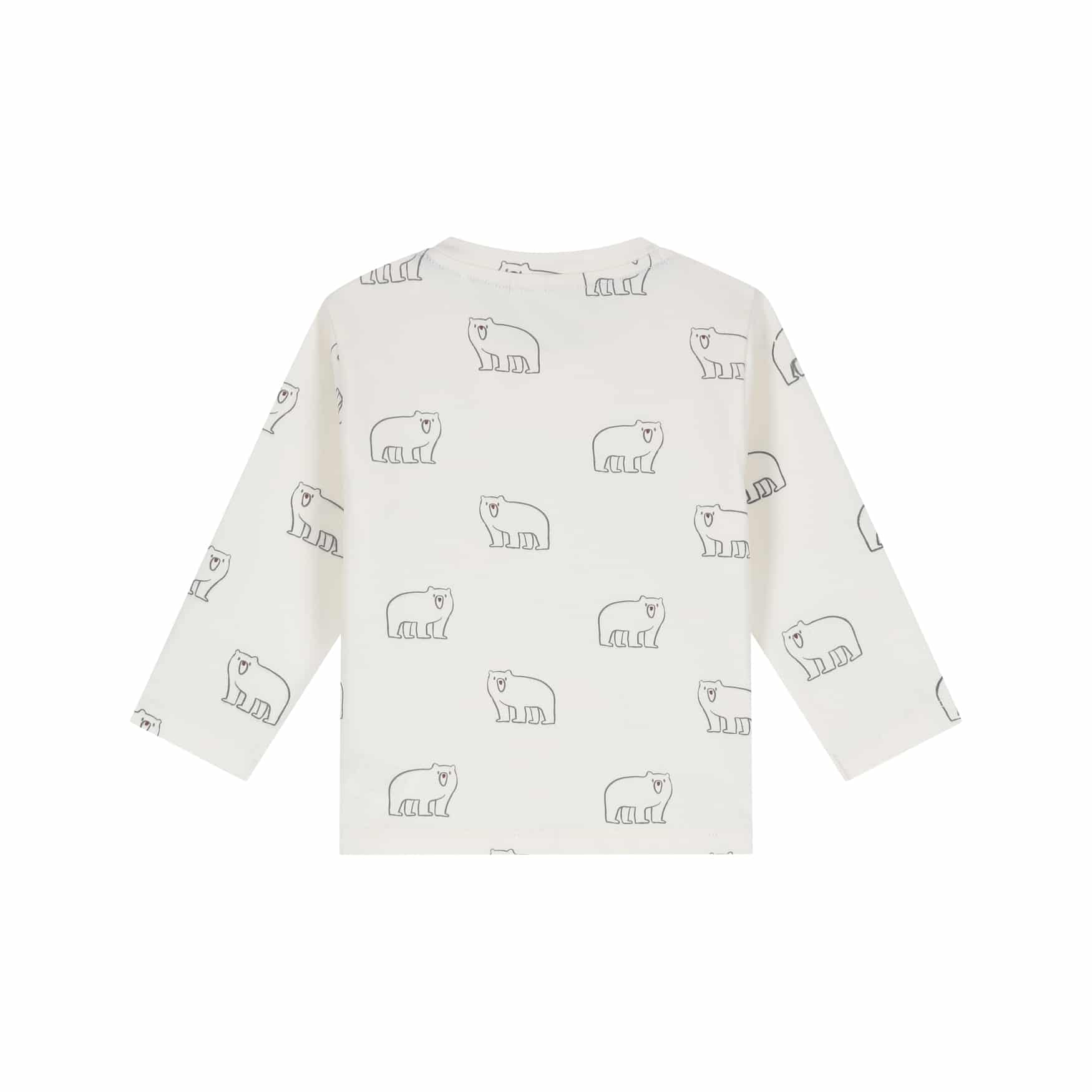 T-shirt manches longues bébé garçon Ivoire — vue 2