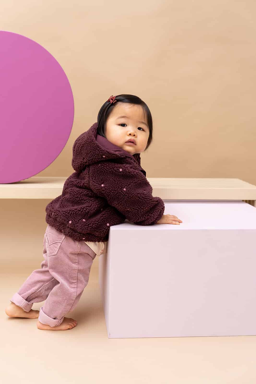 Pantalon bébé fille Bois de rose — vue 3