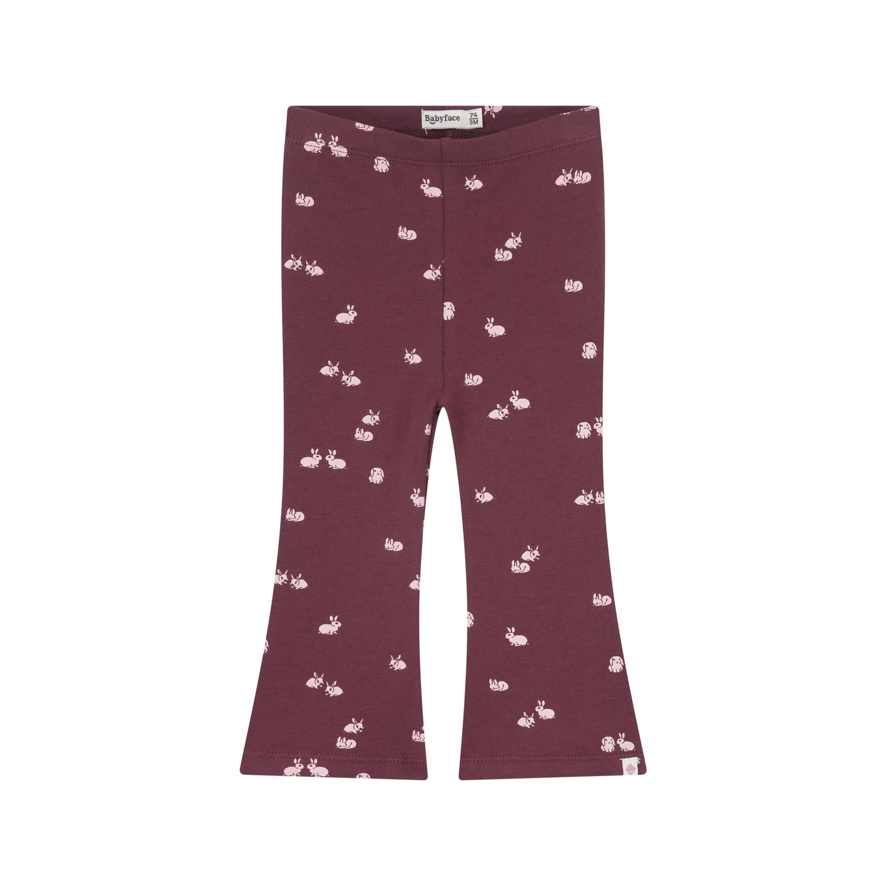 Pantalon évasé bébé fille Bordeaux — vue de face