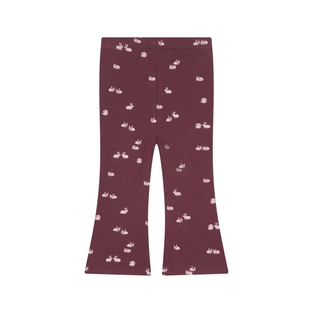 Pantalon évasé bébé fille Bordeaux — vue de dos