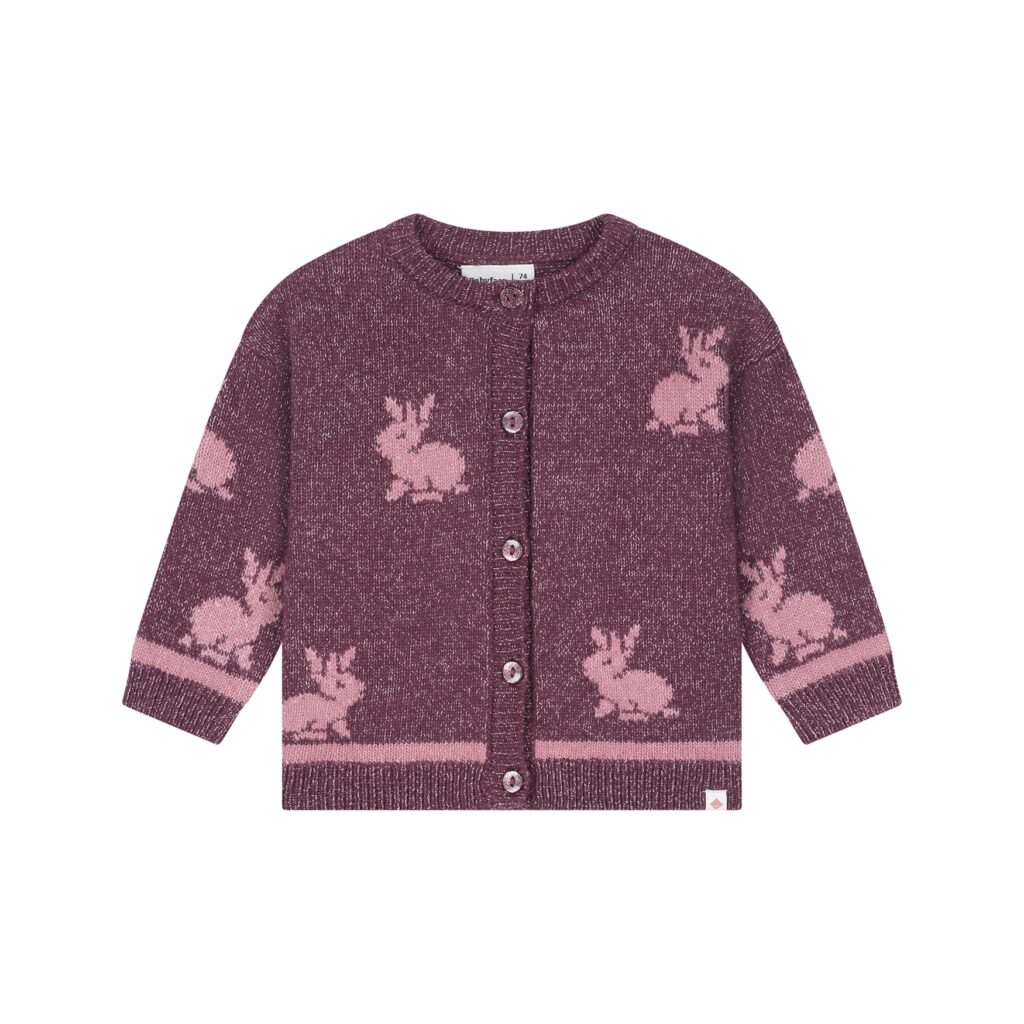 Gilet bébé fille Bordeaux — vue principale