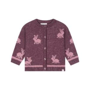Gilet bébé fille Bordeaux — vue principale