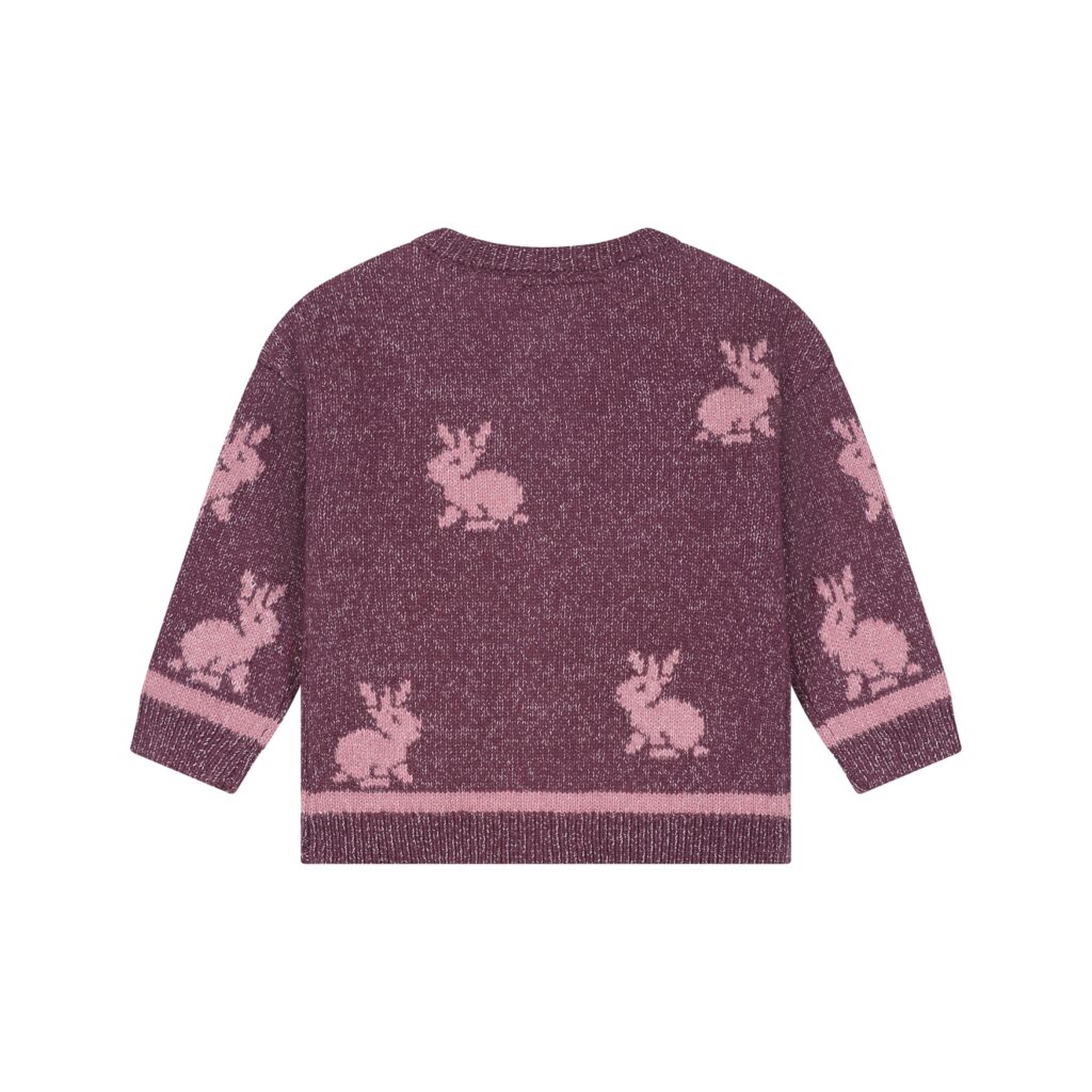 Gilet bébé fille Bordeaux — vue 2