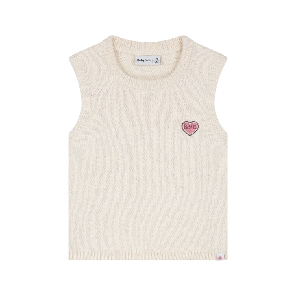 Pull sans manches bébé fille Crème — vue principale