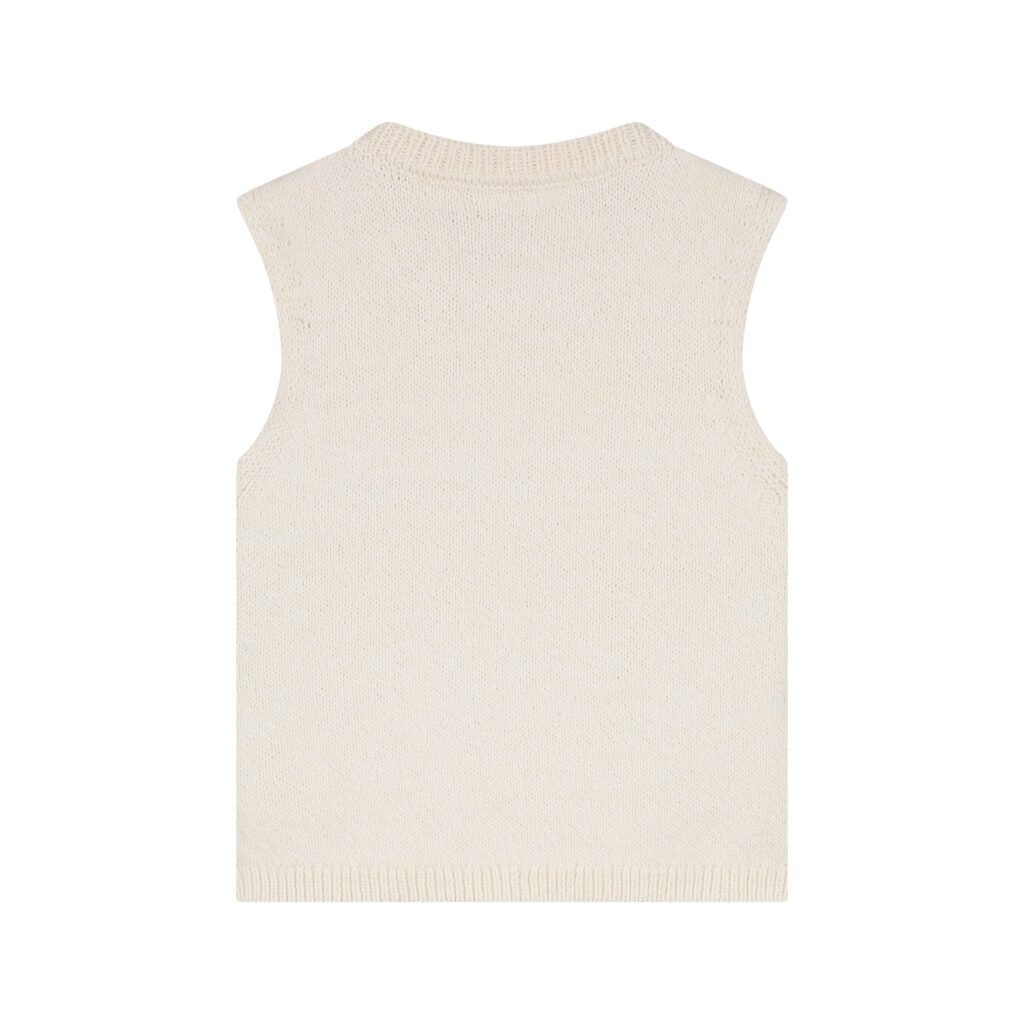 Pull sans manches bébé fille Crème — vue 2