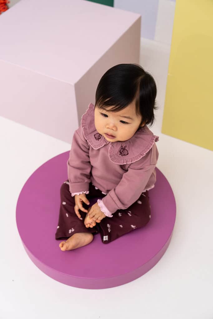Sweat bébé fille Bois de rose — vue 3