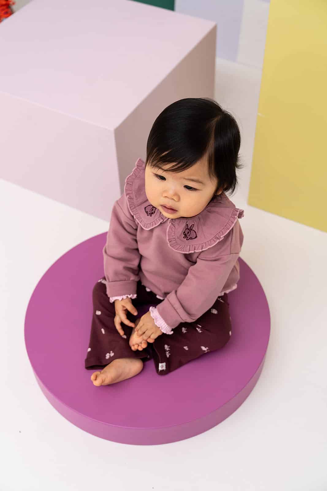 Sweat bébé fille Bois de rose — vue 3