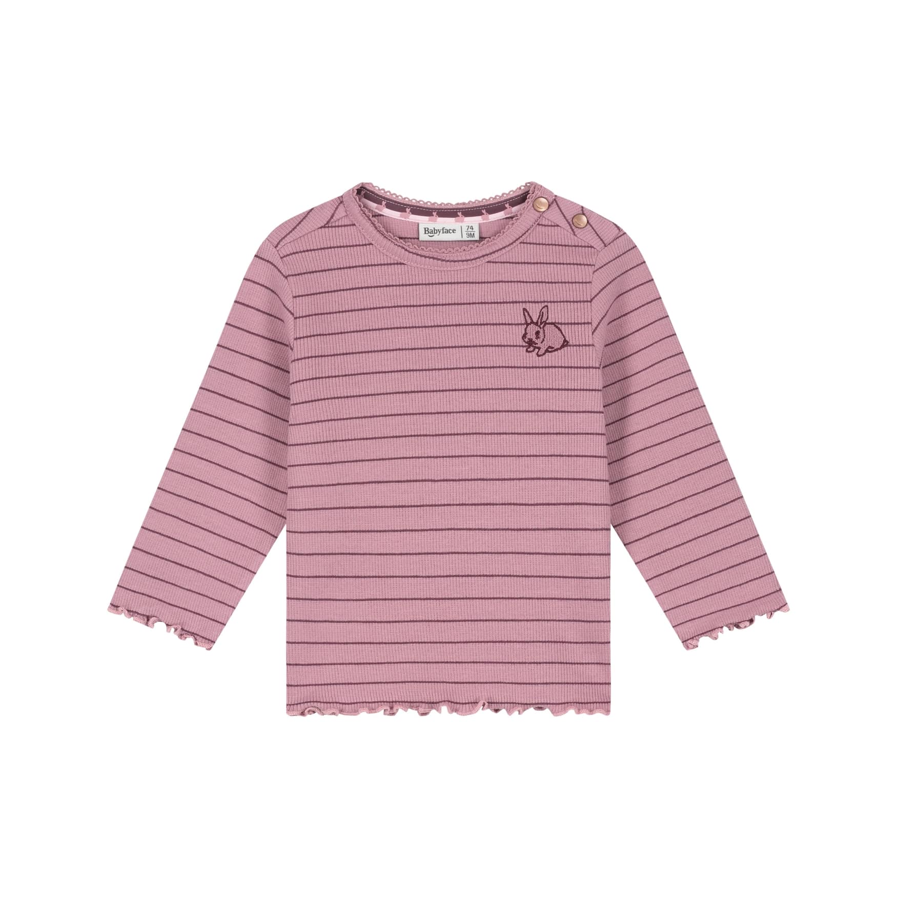 T-shirt manches longues bébé fille Bois de rose — vue principale
