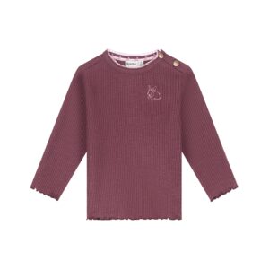 T-shirt manches longues bébé fille Bordeaux — vue principale