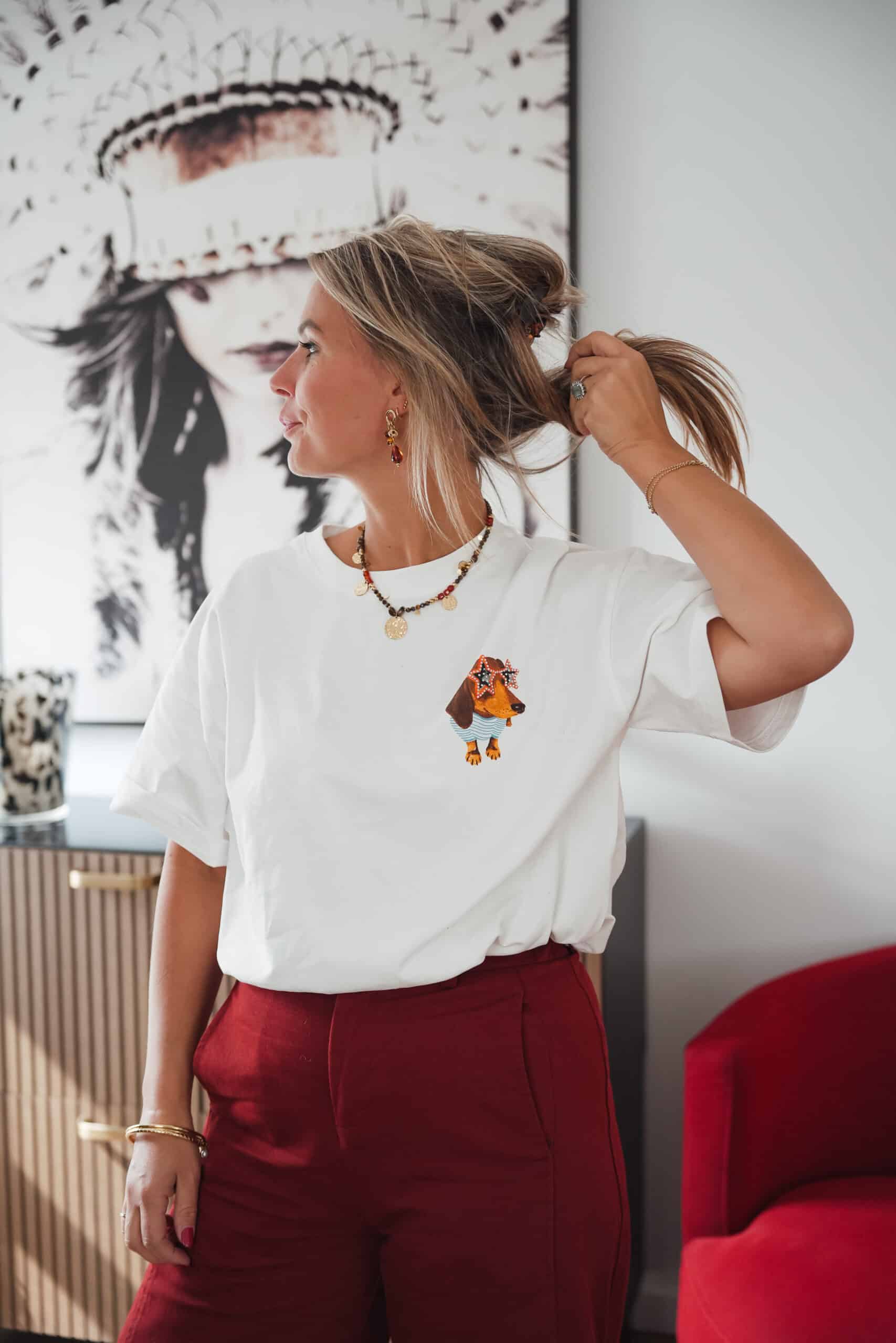 pull écru dentelle