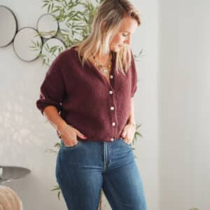 pull écru dentelle