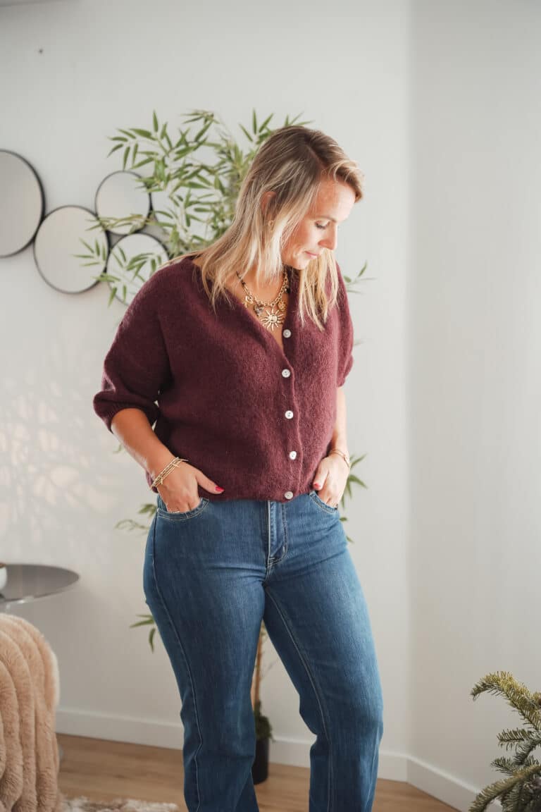 pull écru dentelle
