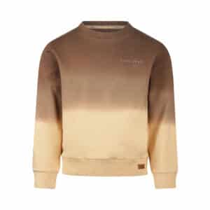 sweat dégradé brun et beige