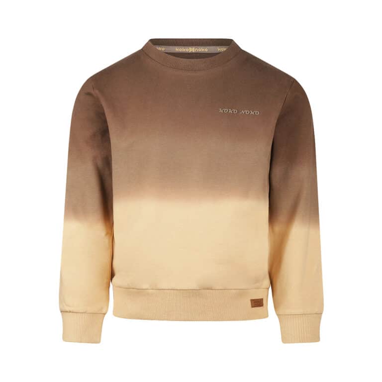 sweat dégradé brun et beige