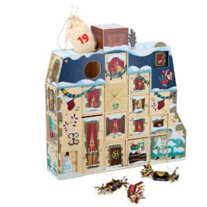 calendrier de l’avent en bois maison à remplir