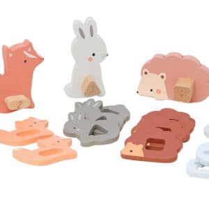puzzles d'éveil en bois animaux à compter